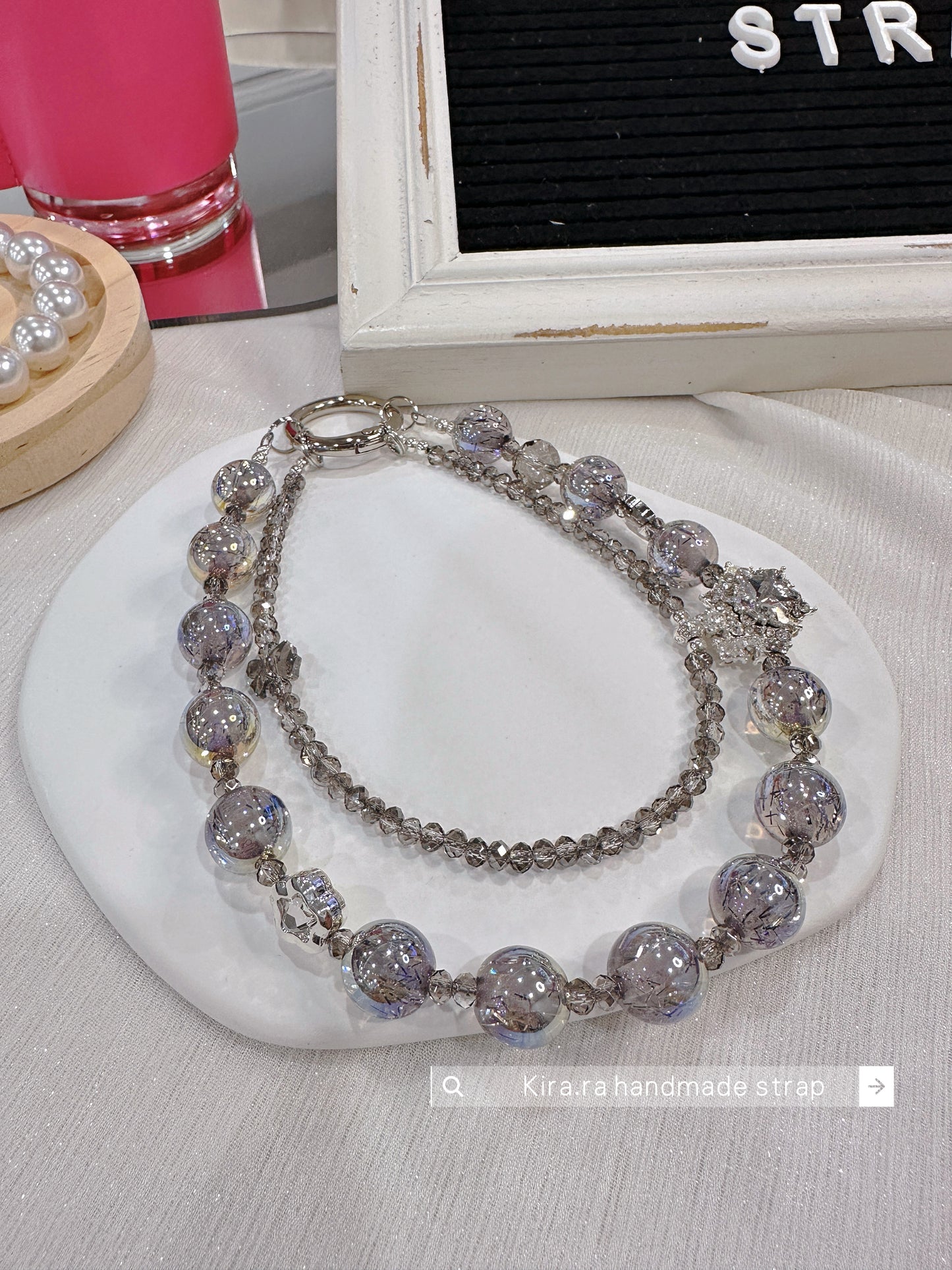 （微瑕）Purple Icy bead with snowflake