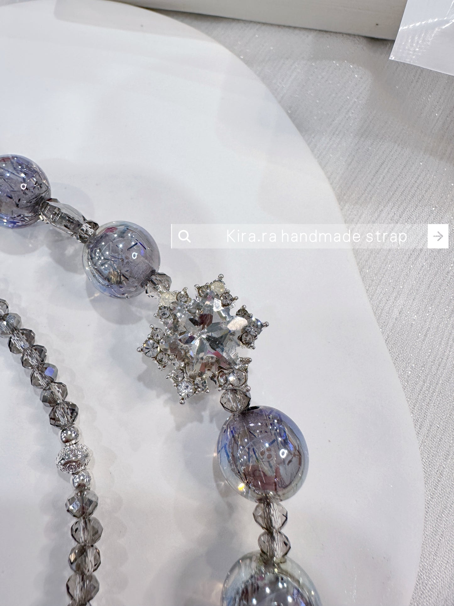 （微瑕）Purple Icy bead with snowflake